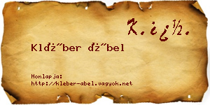 Kléber Ábel névjegykártya